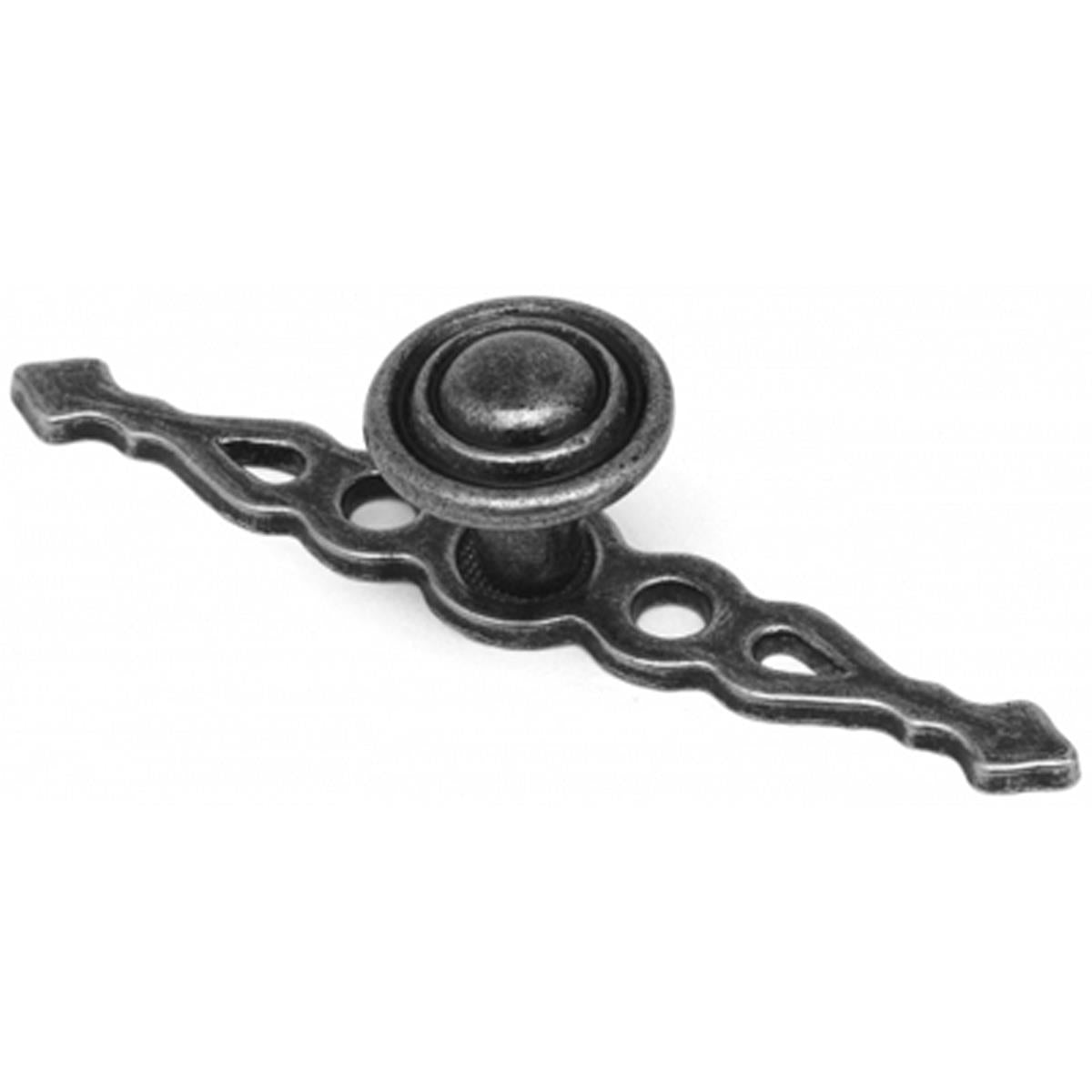 KNOB AND BACKPLATE D25 PEWTER