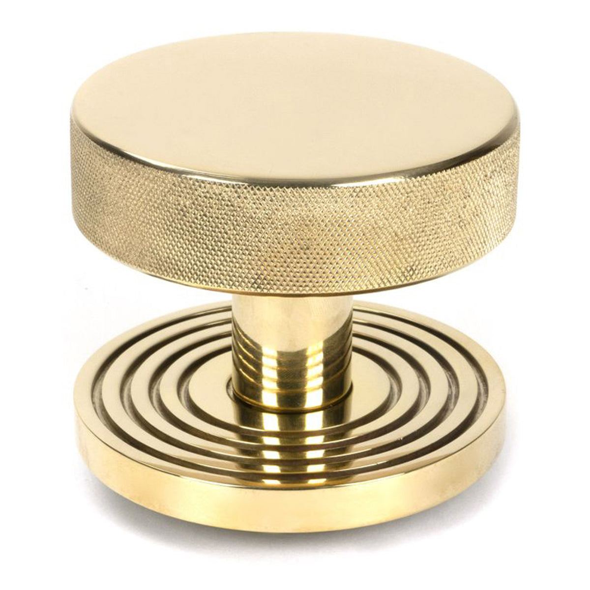 BROMPTON CENTRE DOOR KNOB BEEHIVE 90x70 PBR