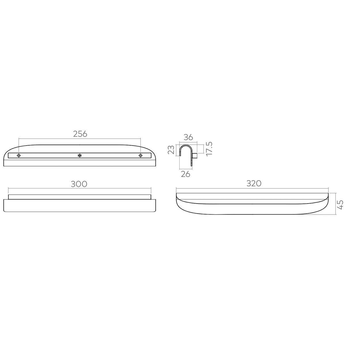 H&H SCROLL PULL HANDLE 256HC ORB - GSCP256ORB by FORMED
