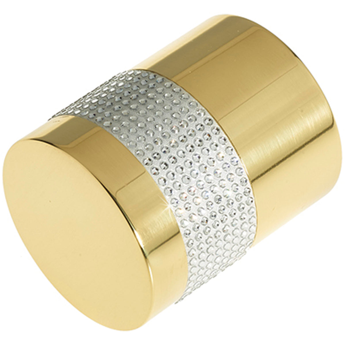 CRYSTAL CAB KNOB RNG D50x65 SLV/PBR 2012PB-SILVER