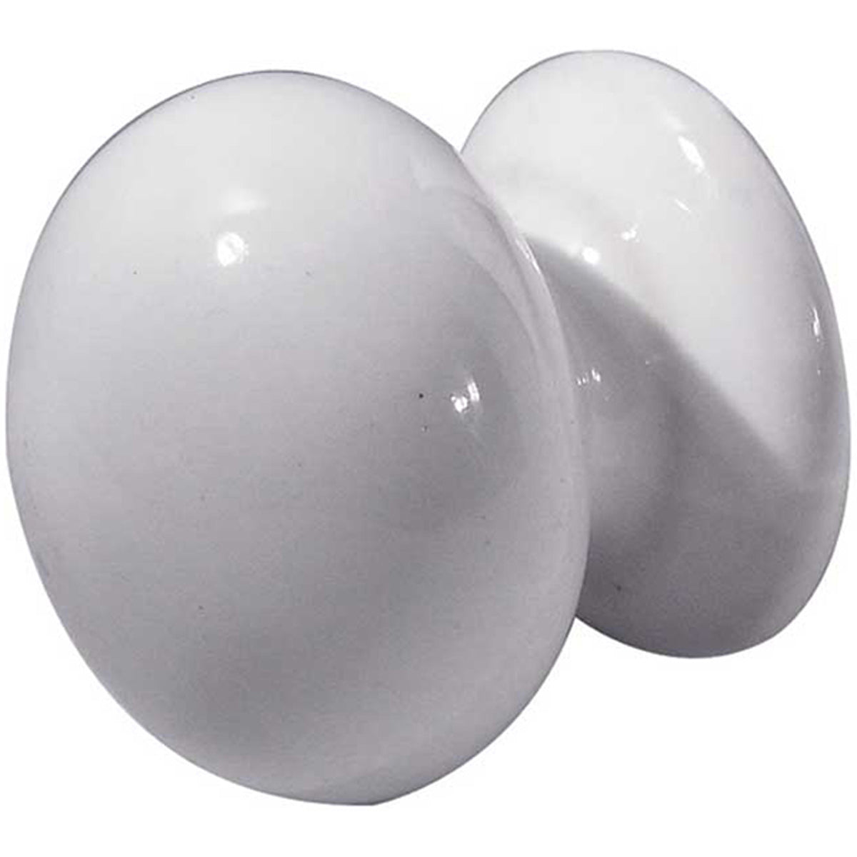 PORCELAIN WARDROBE KNOB D39 WHI/PL JC14