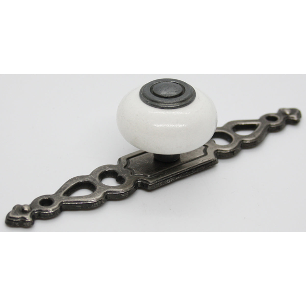 KNOB+BACKPLATE 118x35 ASV/WHI