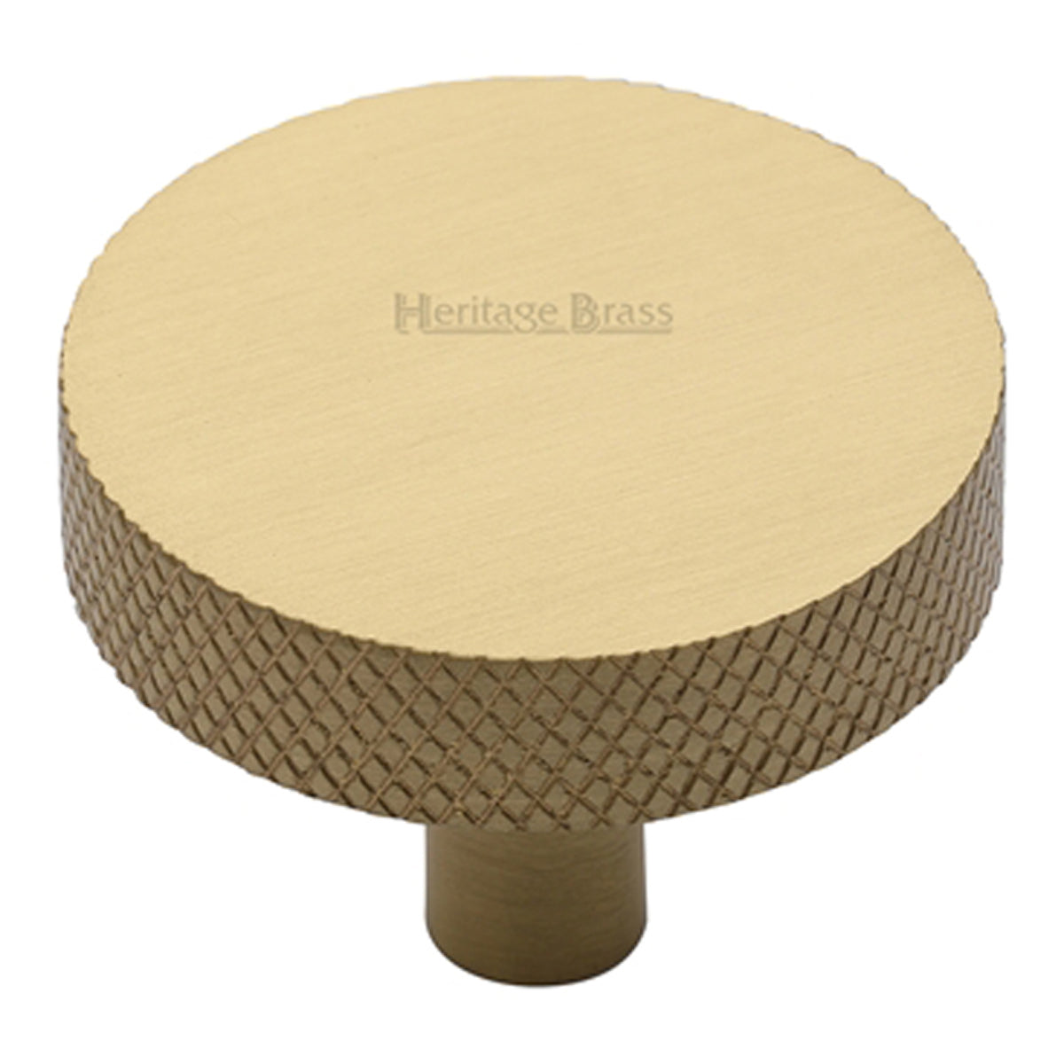 CABINET KNOB DISC KNURLED D38 SBR