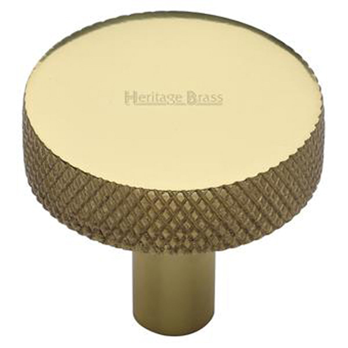 CABINET KNOB DISC KNURLED D32 PBR