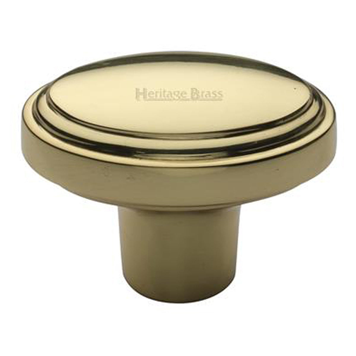 CABINET KNOB STEPPED OVAL 41x25 PBR