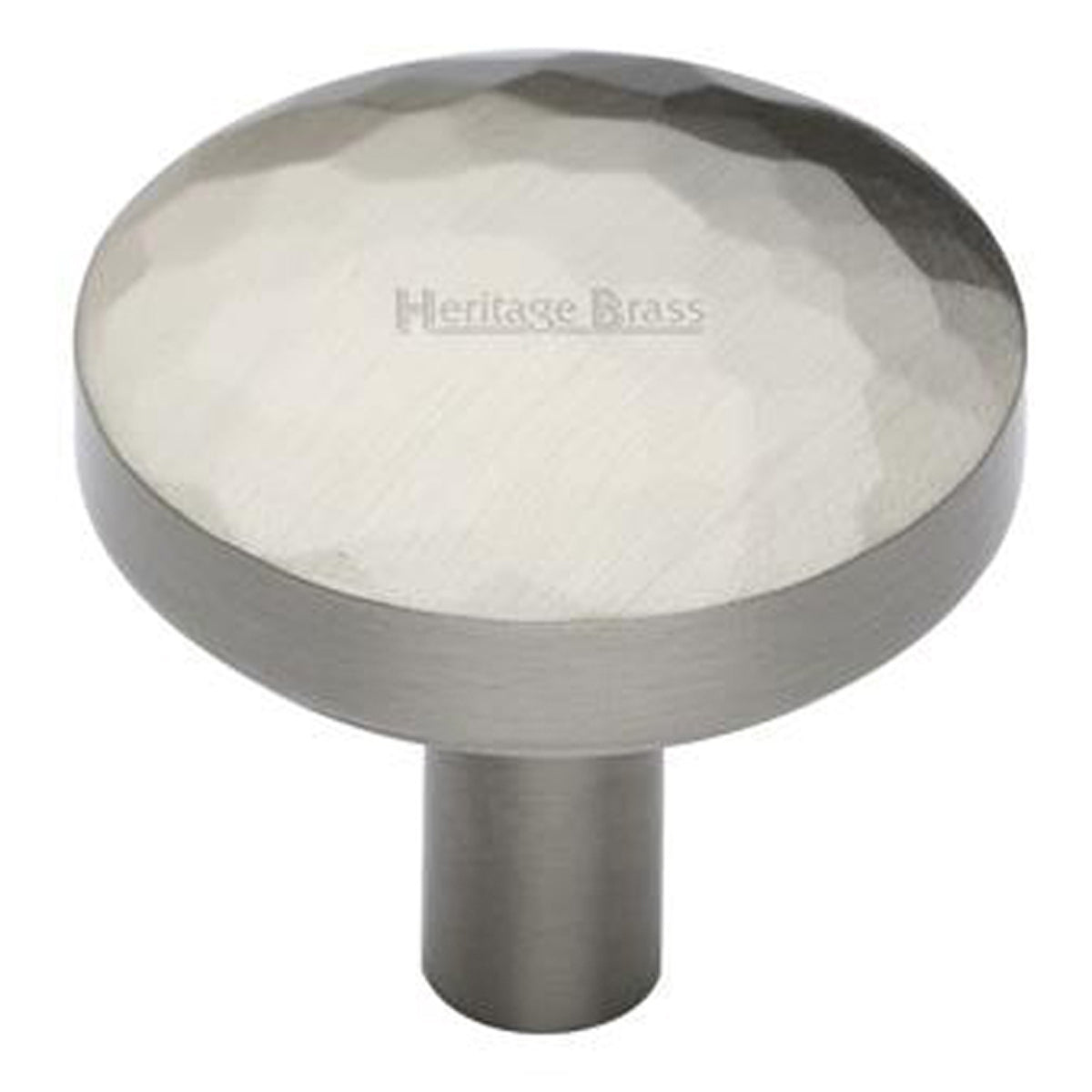 CABINET KNOB HAMMERED D32x32 SNP