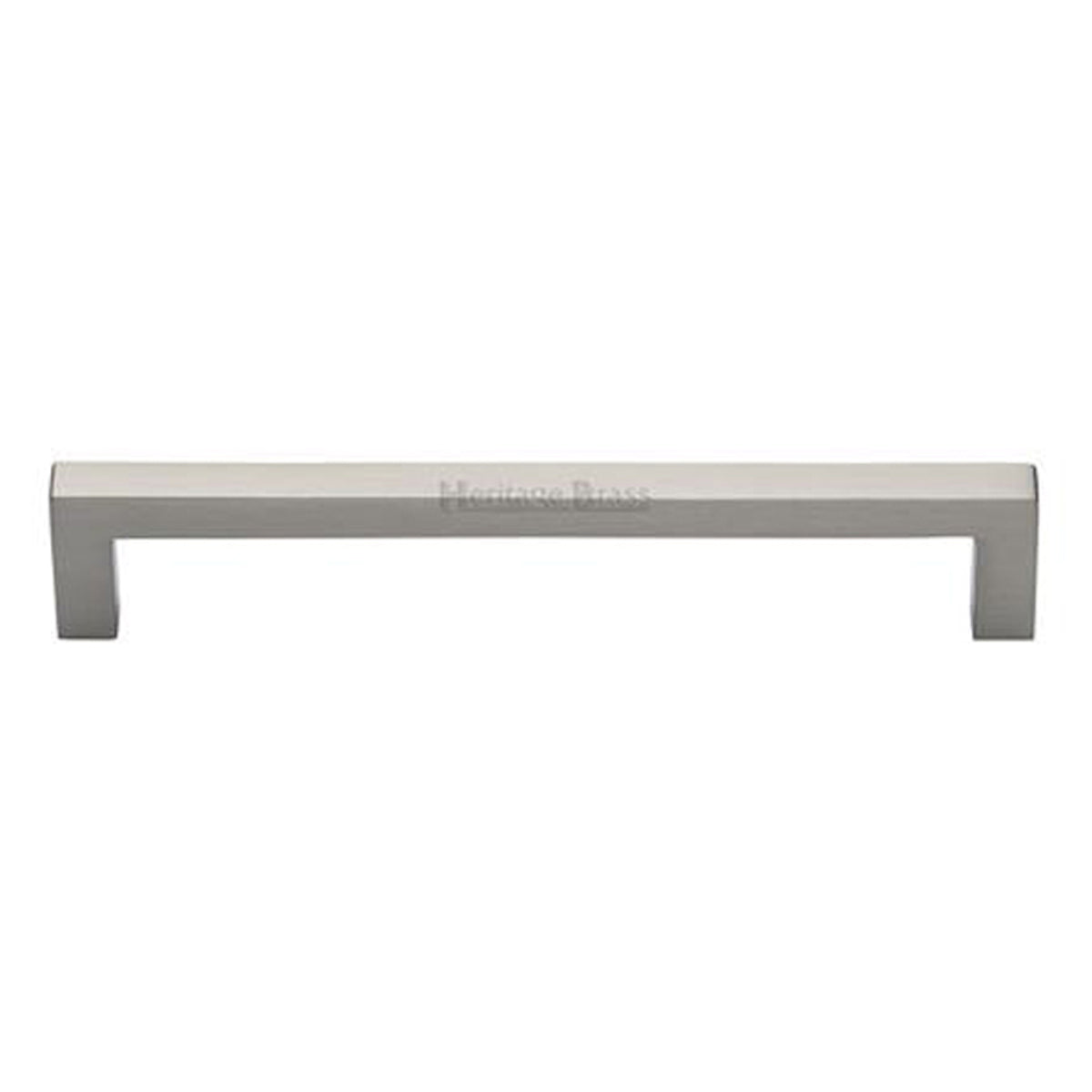 SQUARE METRO CABINET PULL HANDLE 160HC 170x30x10 SNP by M MARCUS LTD