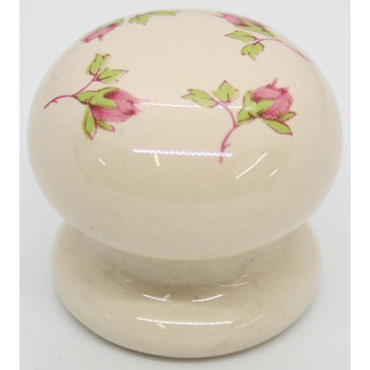 PORCELAIN KNOB D35 BEIGE/SPOT ROSE by GRINDCO 464 LTD