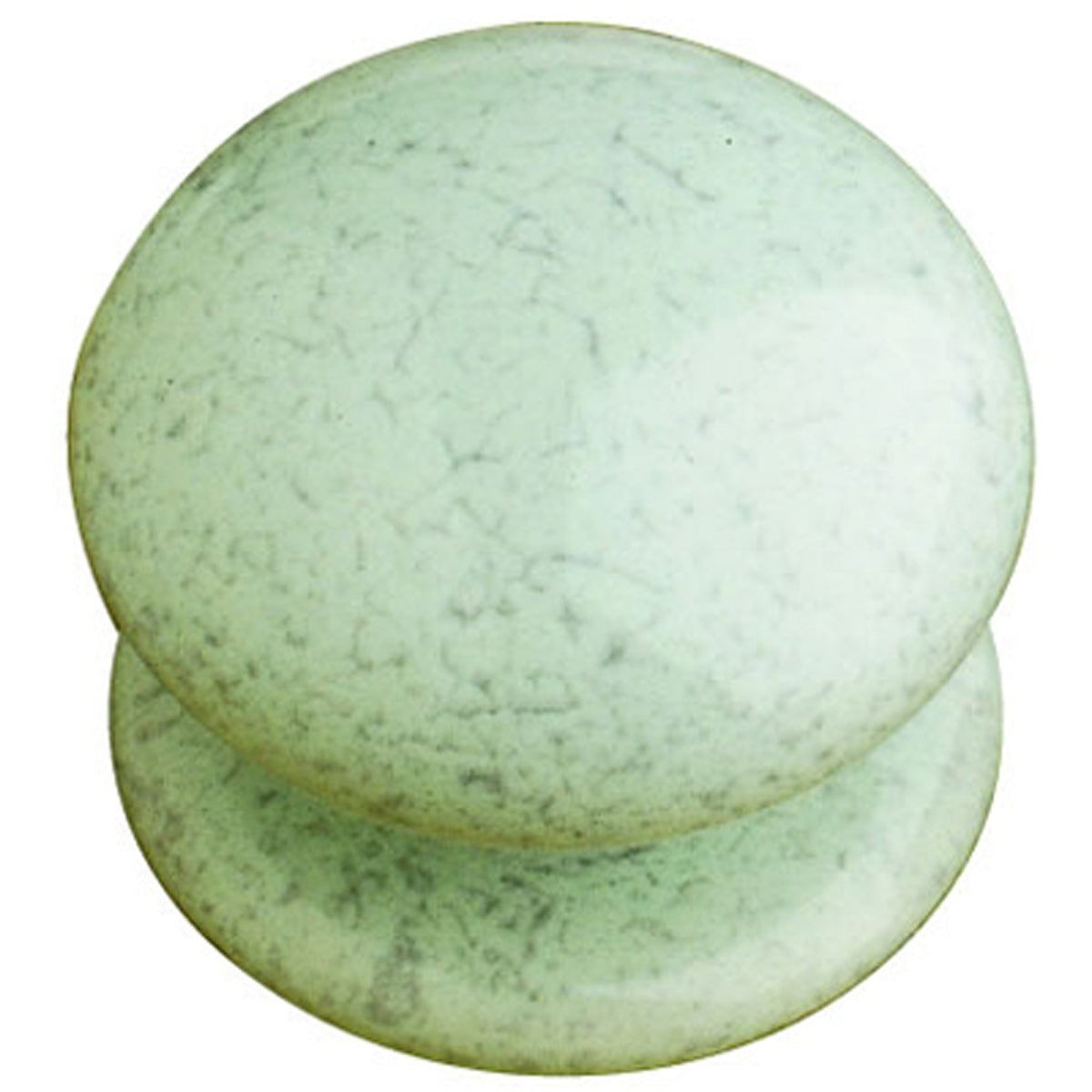 PORCELAIN KNOB D35 DAPPLE BUTERMILK by GRINDCO 464 LTD