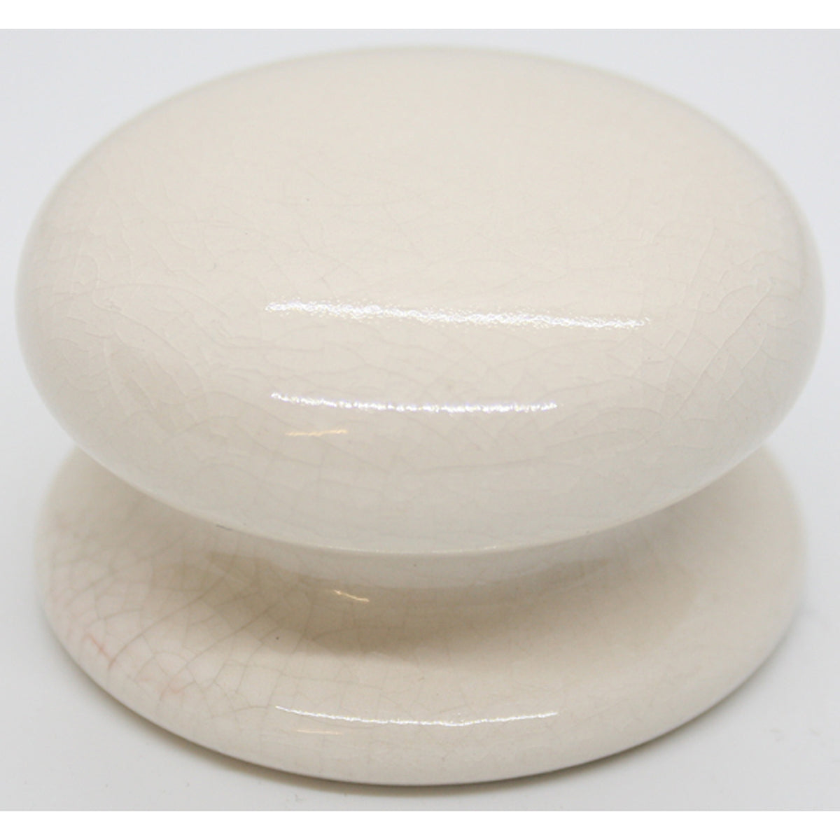 PORCELAIN KNOB D55 CRACKLE CREAM by GRINDCO 464 LTD