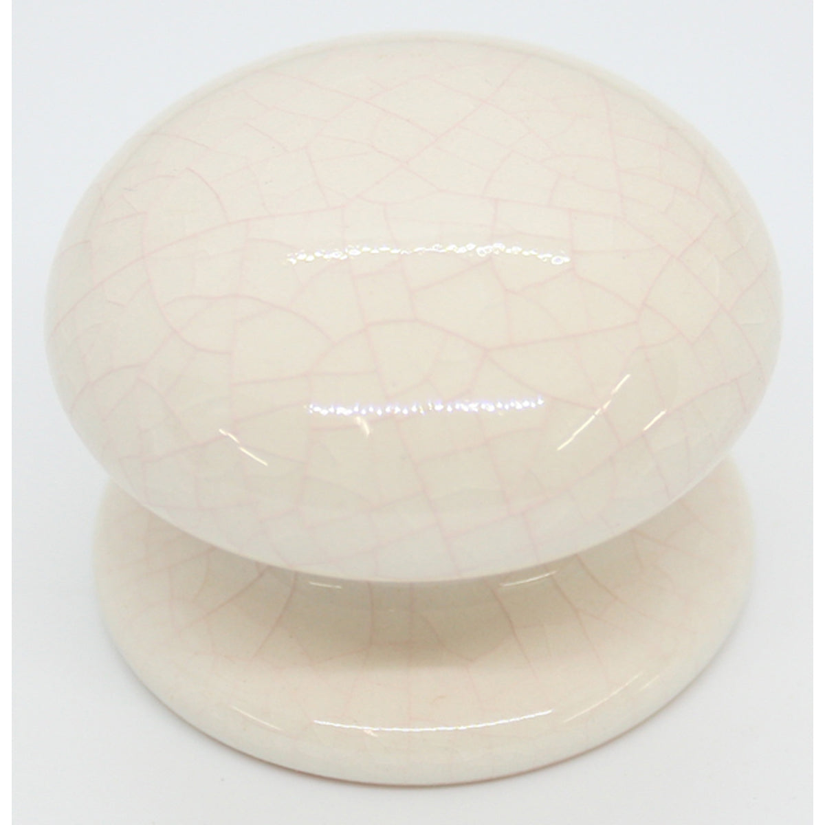 PORCELAIN KNOB D40 CRACKLE PINK