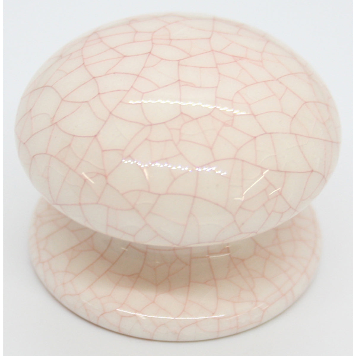 PORCELAIN KNOB D40 CRACKLE RED