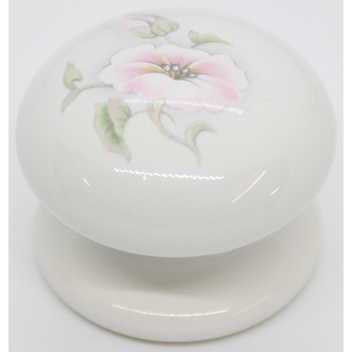 PORCELAIN KNOB D40 WHI/FANFARE
