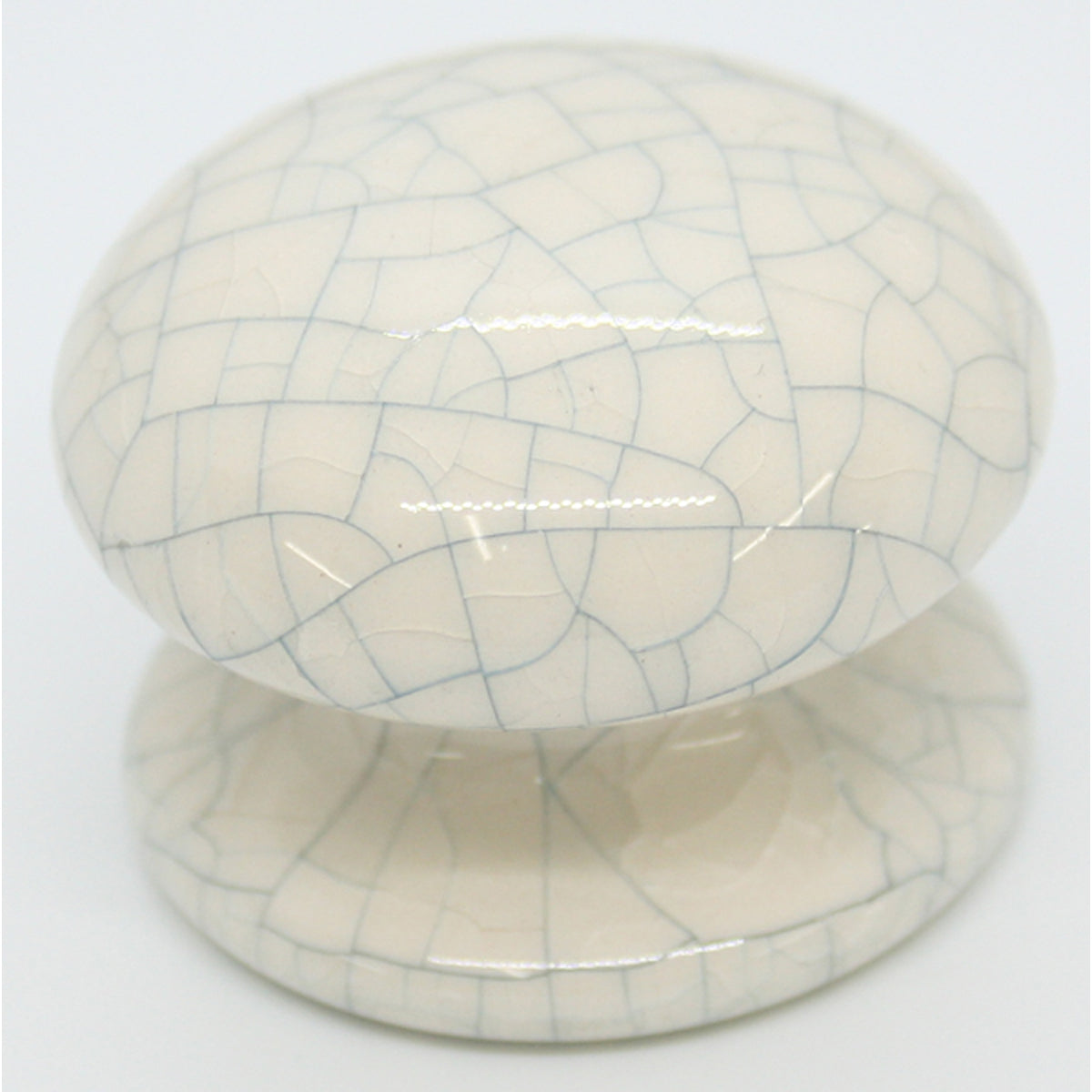 PORCELAIN KNOB D40 CRACKLE BLUE