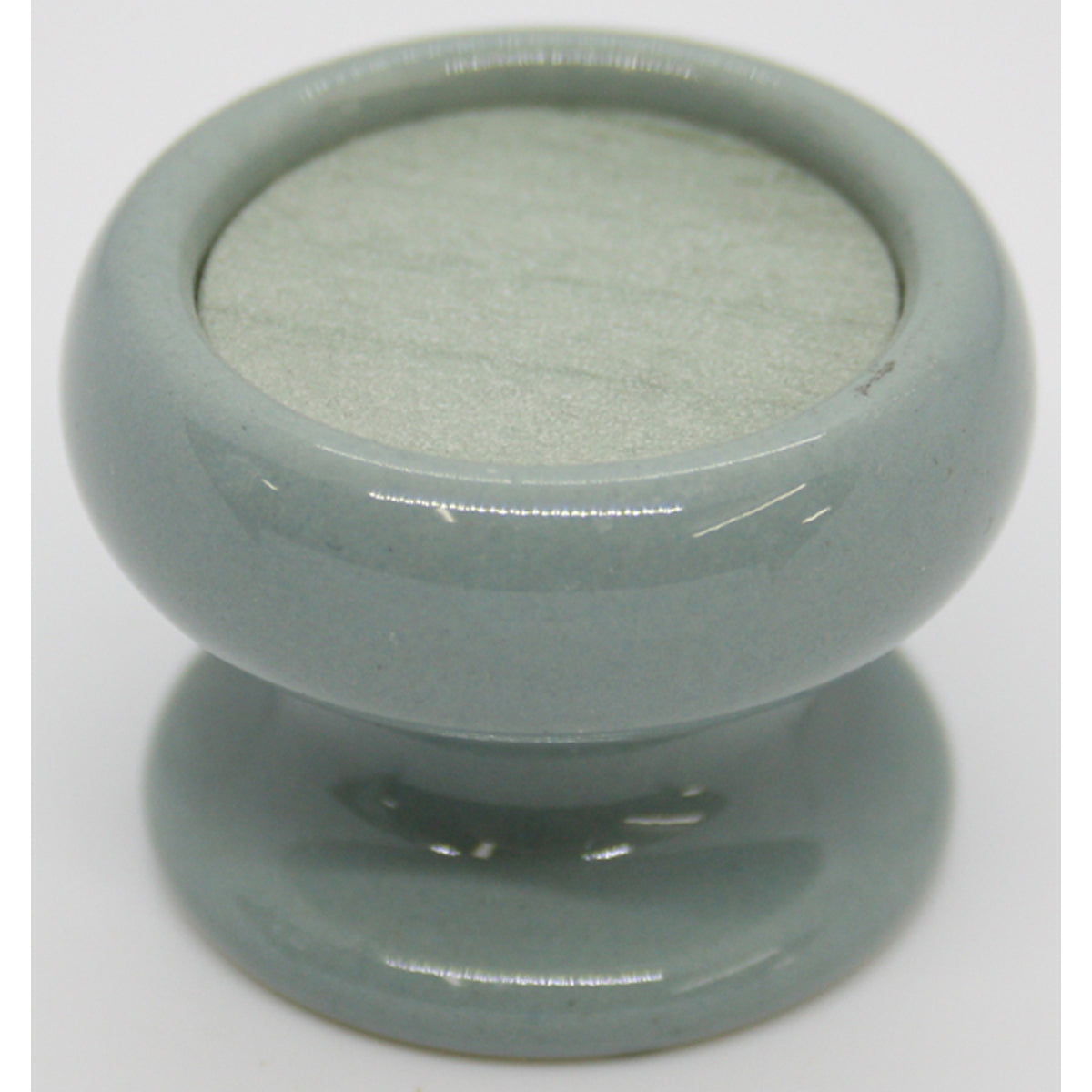 PORCELAIN KNOB D35 FLAT/GREEN