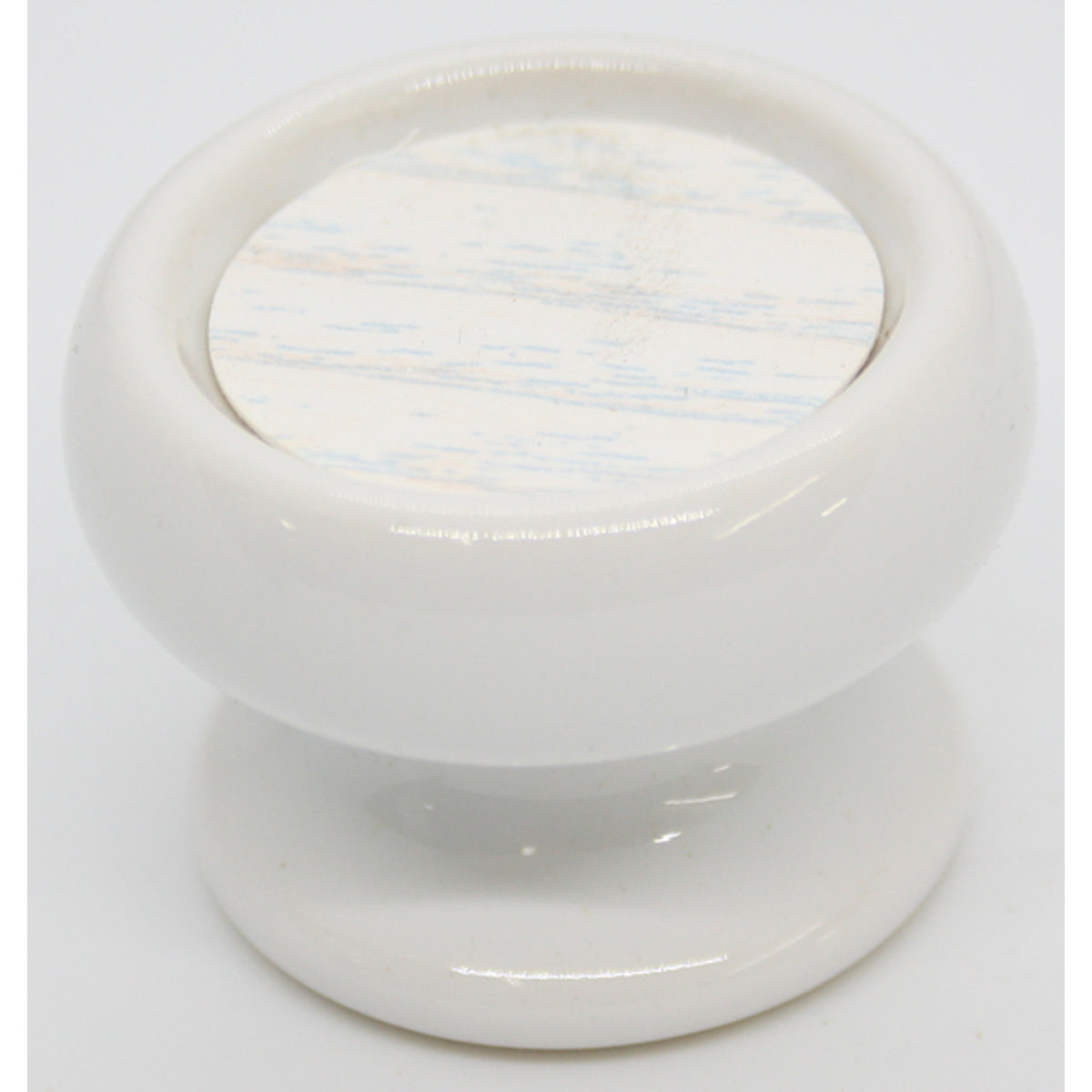 PORCELAIN KNOB D35 FLAT/WHITE