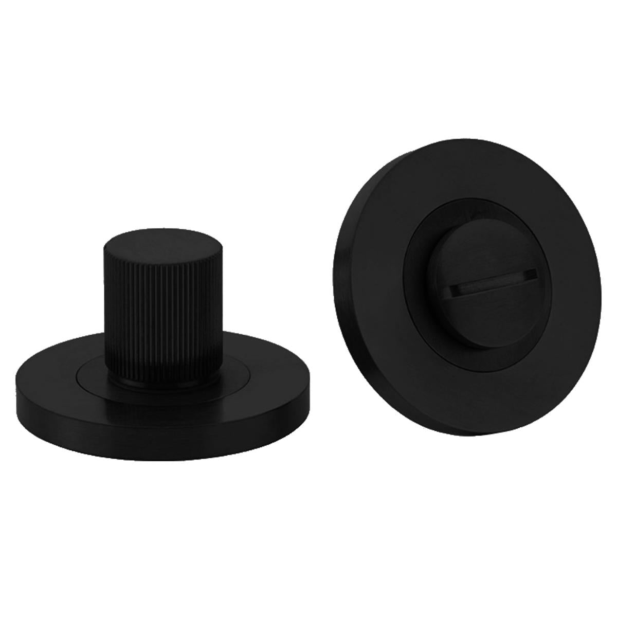 AW THUMBTURN&RELEASE REEDED D50 BLK