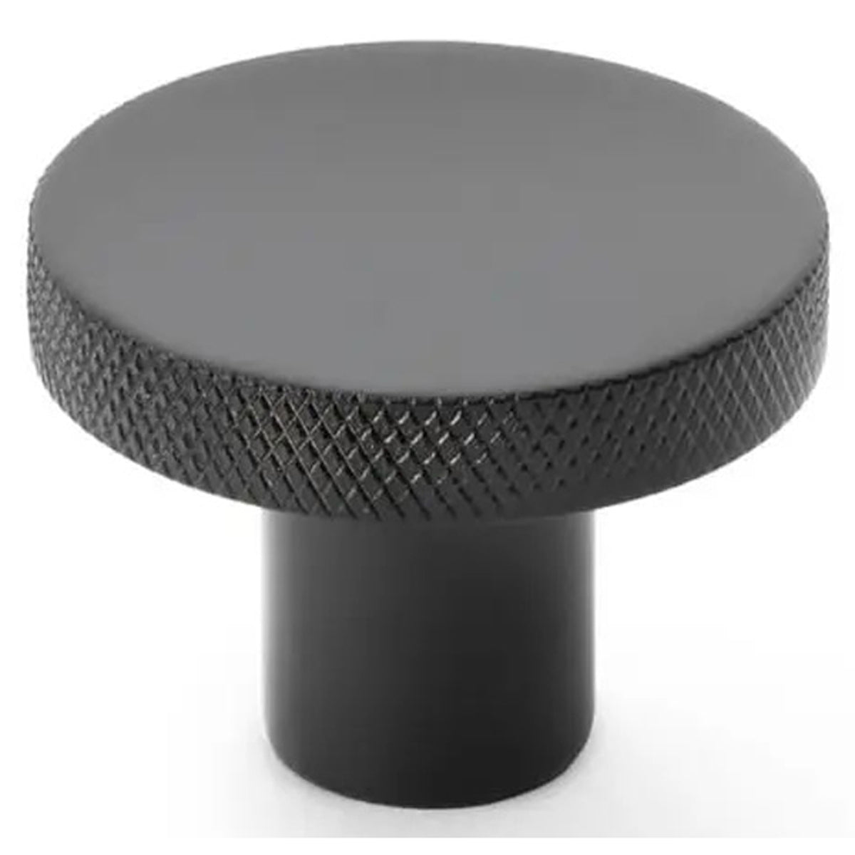 AW HANOVER KNURLED KNOB D38x28 BLK AW802-38-BL by CARLISLE BRASS