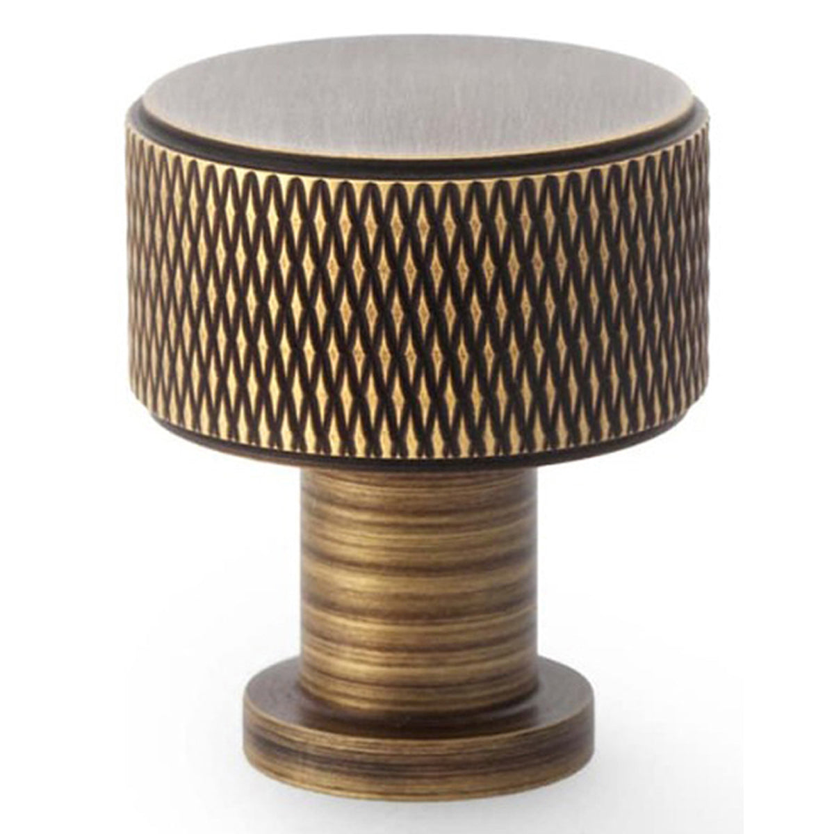 AW LUCIA KNURLED KNOB D29x34 ABR AW807K-29-AB by CARLISLE BRASS
