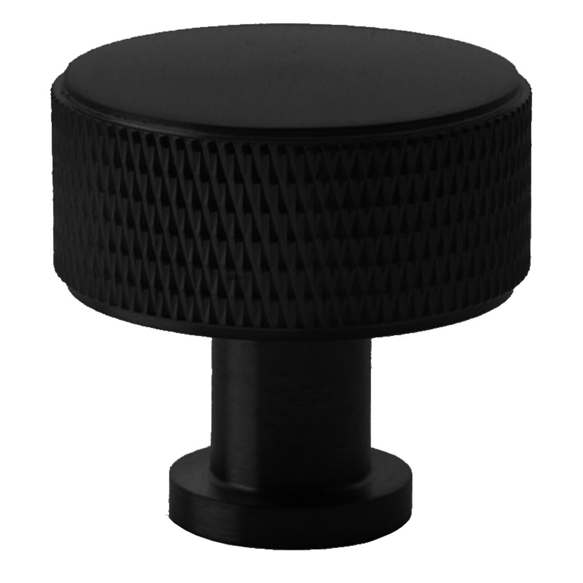 AW LUCIA KNURLED KNOB D35x34 BLK AW807K-35-BL by CARLISLE BRASS