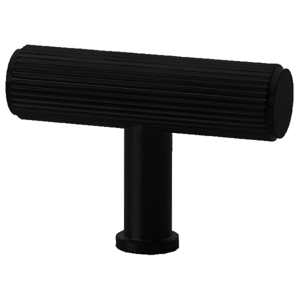 AW CRISPIN T-BAR REEDED KNOB BLK AW801R-55-BL by CARLISLE BRASS