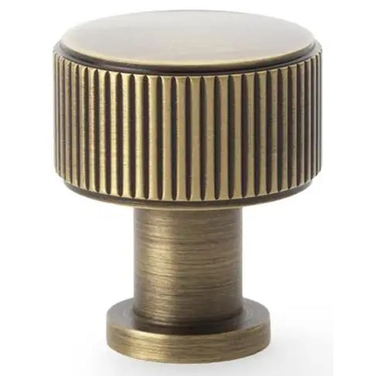 AW LUCIA REEDED KNOB D29x34 ABR AW807R-29-AB by CARLISLE BRASS