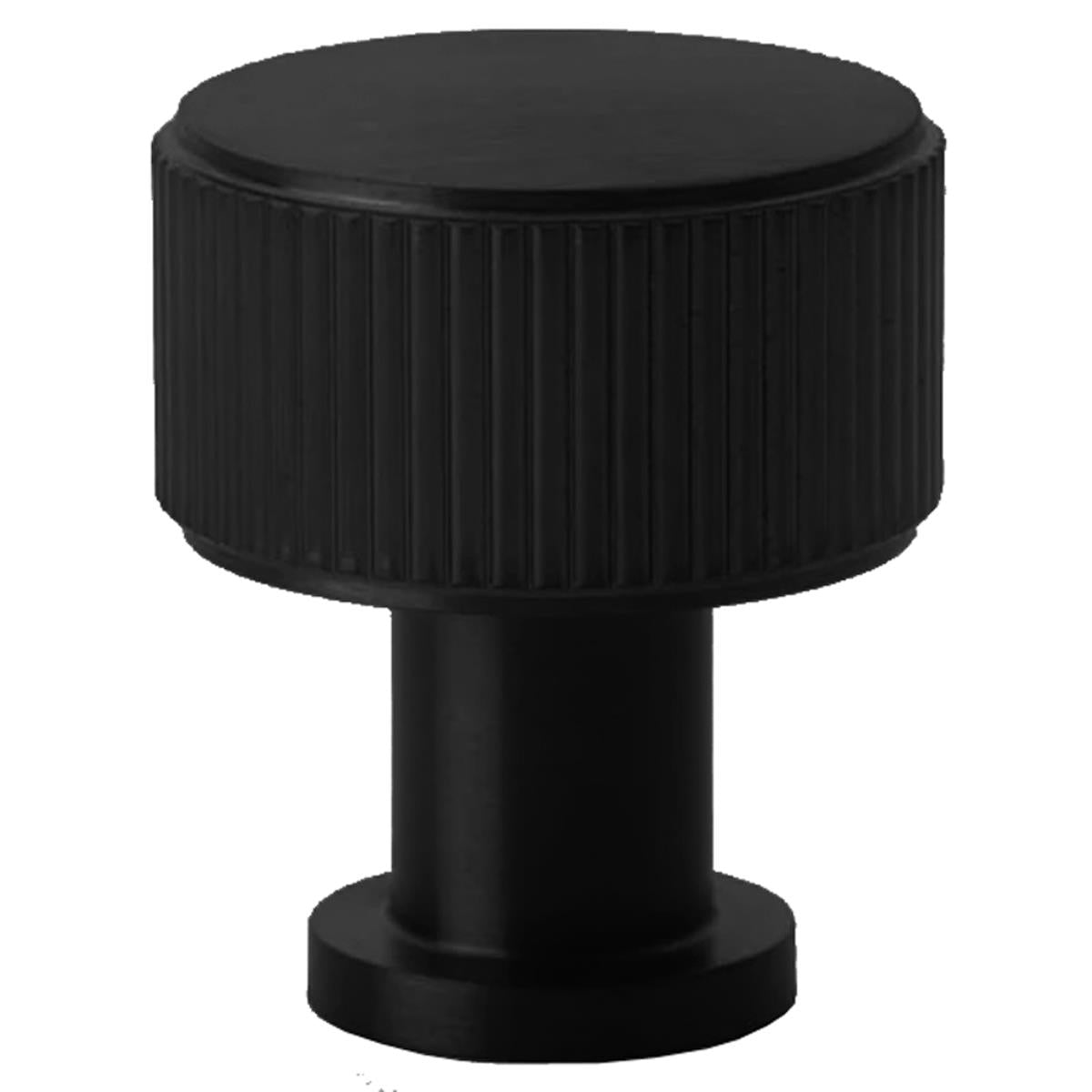AW LUCIA REEDED KNOB D29x34 BLK AW807R-29-BL by CARLISLE BRASS
