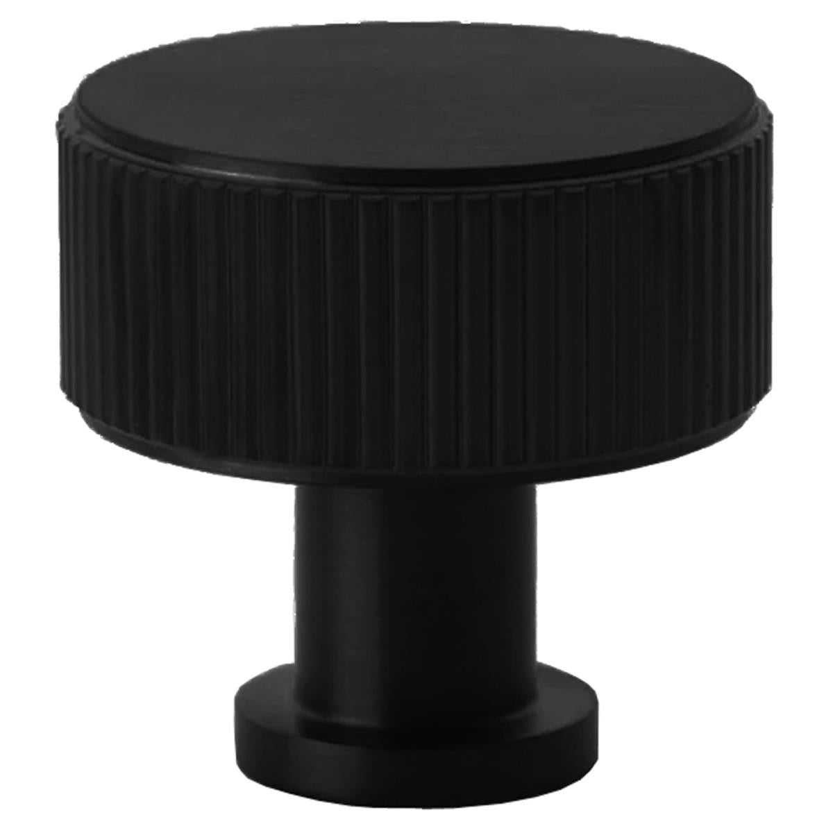 AW LUCIA REEDED KNOB D35x34 BLK AW807R-35-BL by CARLISLE BRASS