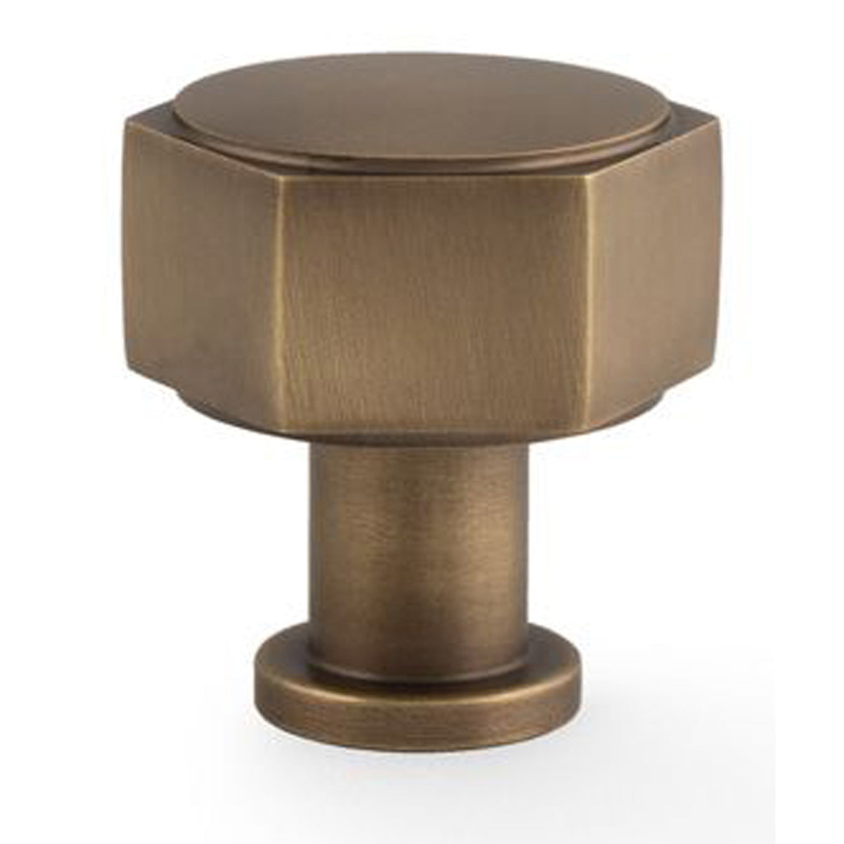 AW VESPER HEX KNOB 33x33x35 ABR AW828-33-AB by CARLISLE BRASS