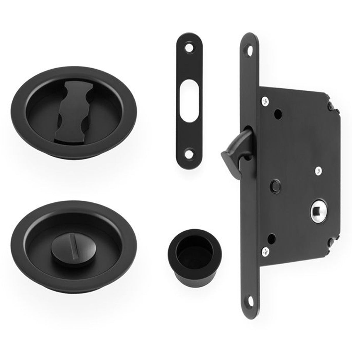 AW SLIDING LOCK SET RAD 70x50 BLK AW110RBL by CARLISLE BRASS