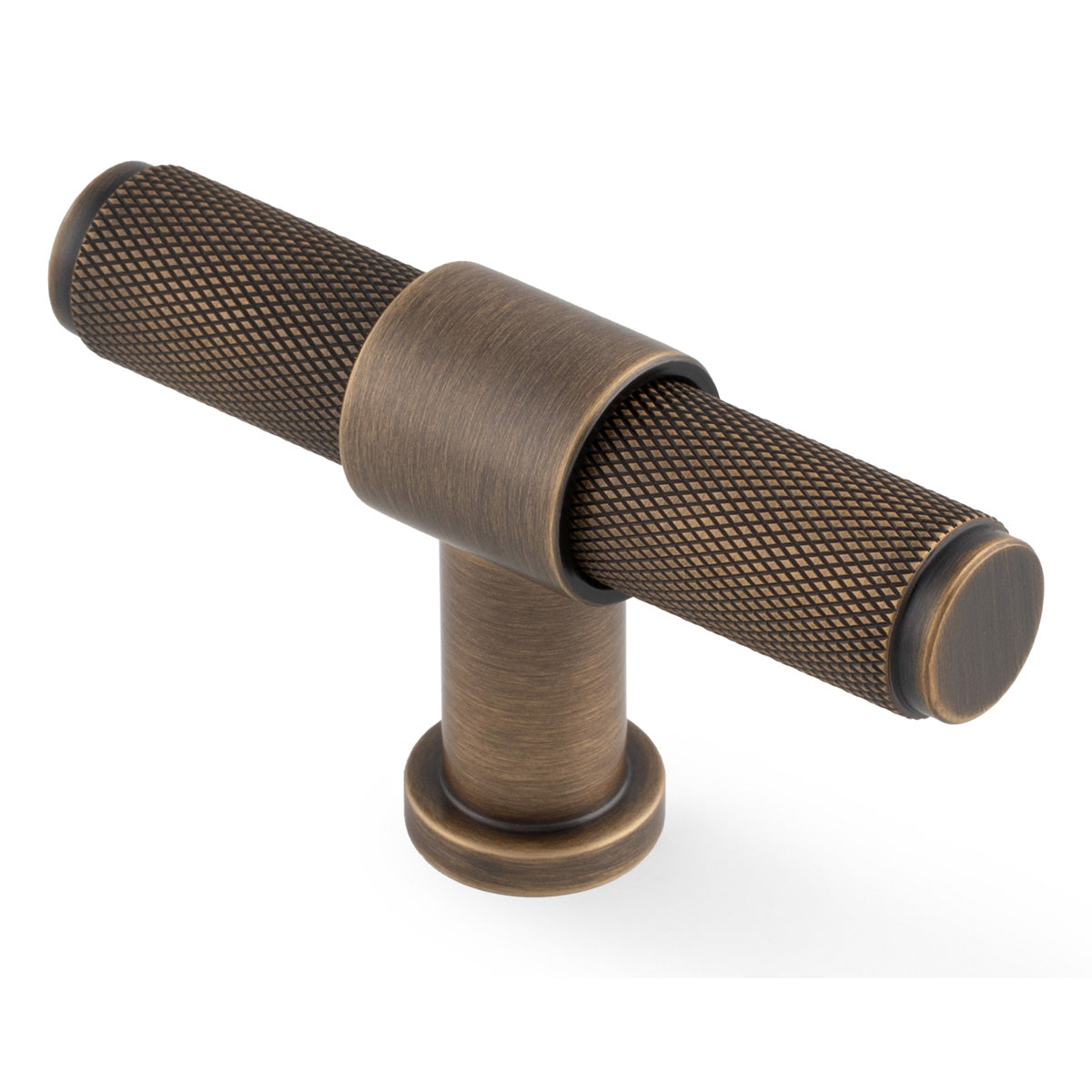 KINGSTON KNURLED T-BAR CUPBOARD KNOB D19x80x44 ABR AW838-80-AB by CARLISLE BRASS