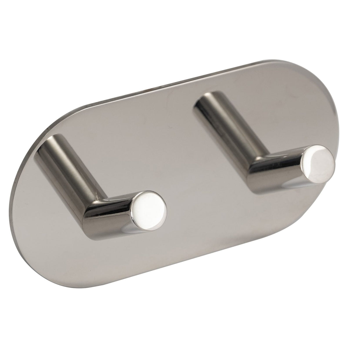 ECLIPSE STAINLESS STEEL ANGLED DOUBLE HOOK SELF-ADHESIVE 96x48 PSS – HE1468DP