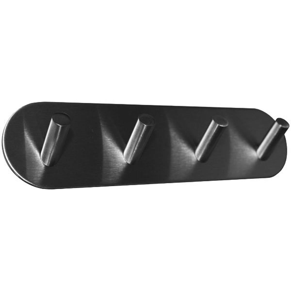 COAT HOOK SS QUAD 192x48x2 SELF ADH