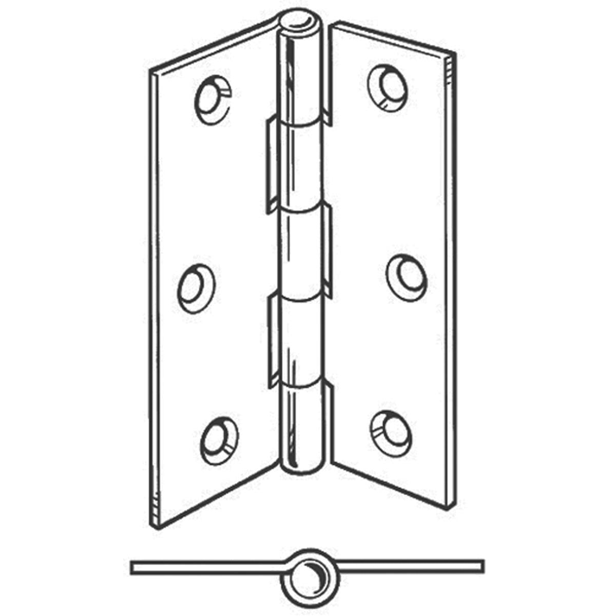 BUTT HINGE 38x35 SNG LD ST/EB