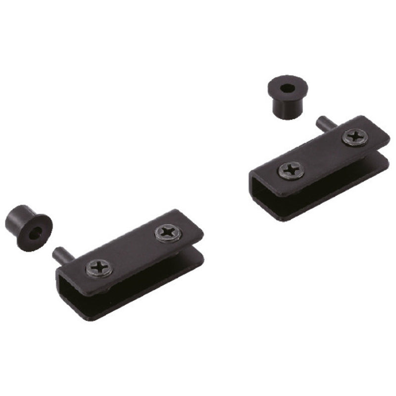 GLASS DOOR HINGE SET 1PR BLK