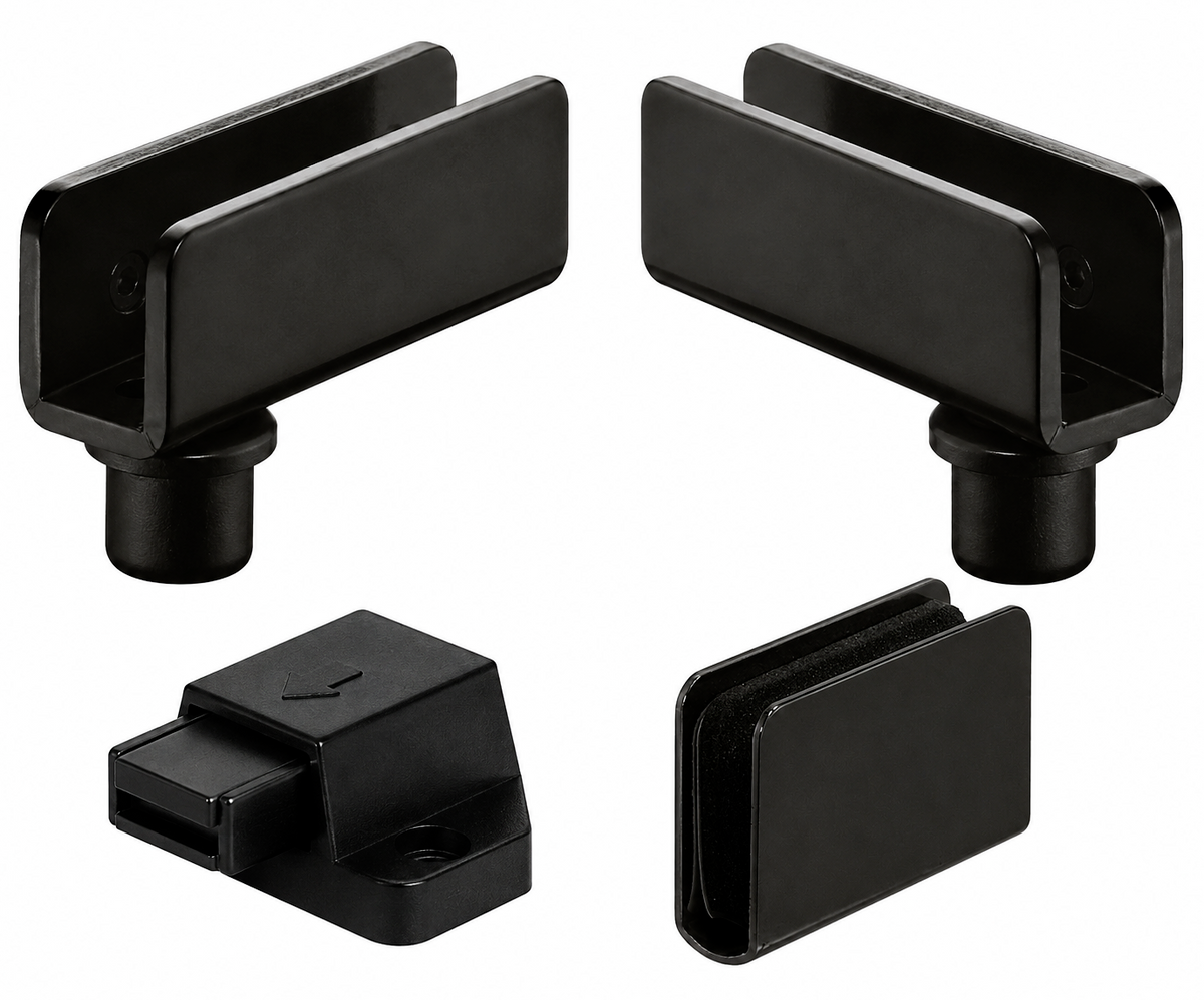 GLASS DOOR HINGE+HND+CATCH SET by HAFELE UK LTD