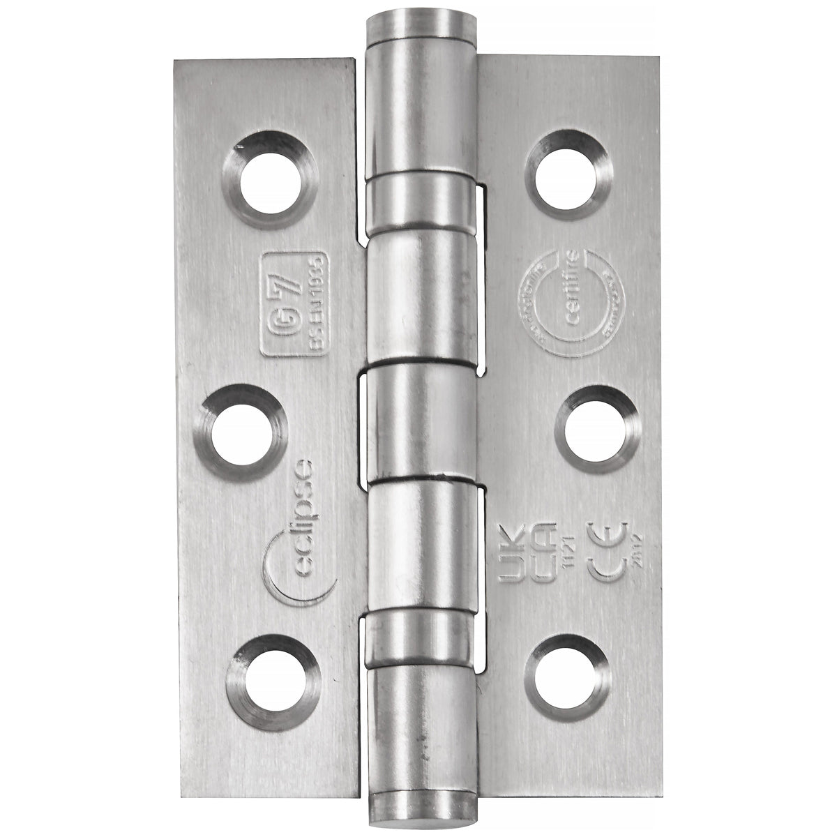 Eclipse Ball Bearing Hinge G7 76x51x2mm Satin Stainless Steel | Pair | HI1252