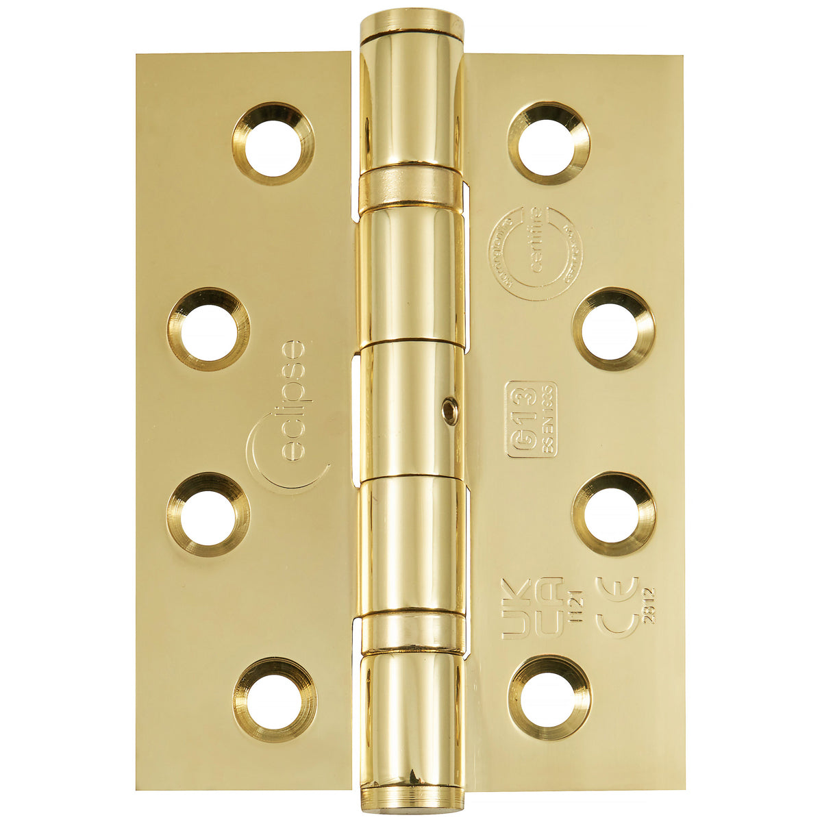 Eclipse Premium Ball Bearing Hinge G13 102x76x3mm Polished Brass | Pack of 3 | HI1252O1