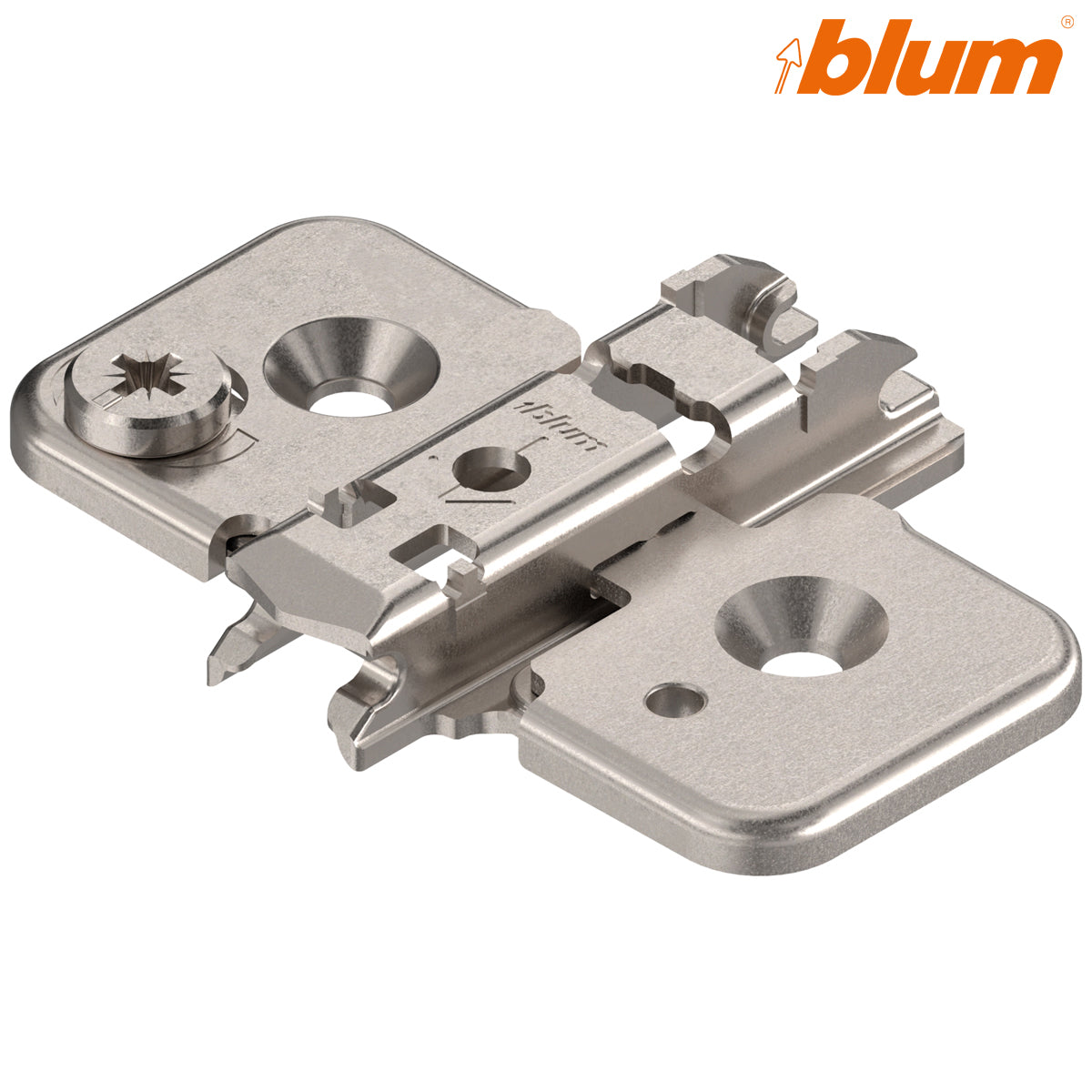 BLUM CLIP CRUCIFORM MOUNTING PLATE 00 ±2 HA 08.5 CAM CHIPBOARD