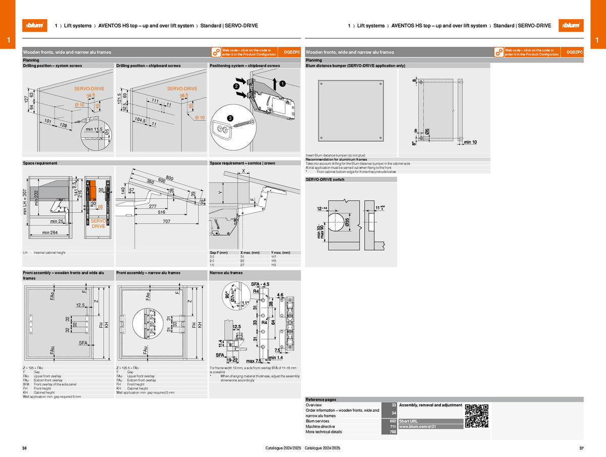 BLUM AVENTOS HS TOP LIFT MECHANISM 650-800 – alternate view 3 – HI22S2800