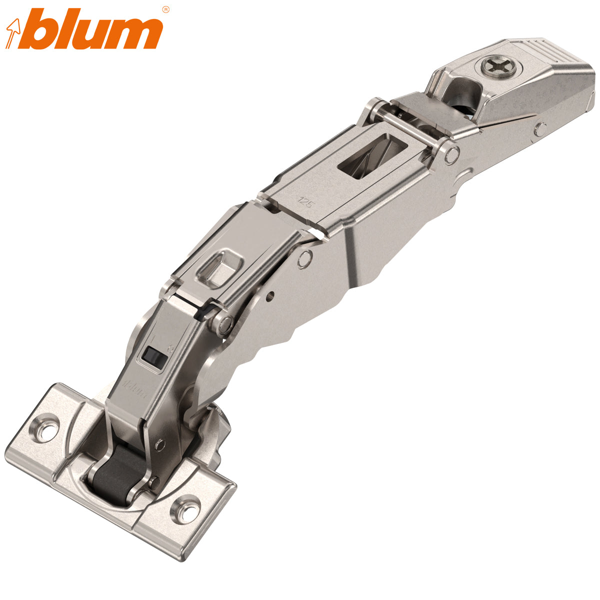 BLUM CLIP BLUMOTION PROFILE HINGE 125deg 0-PROTRUSION OVERLAY SCREW-ON