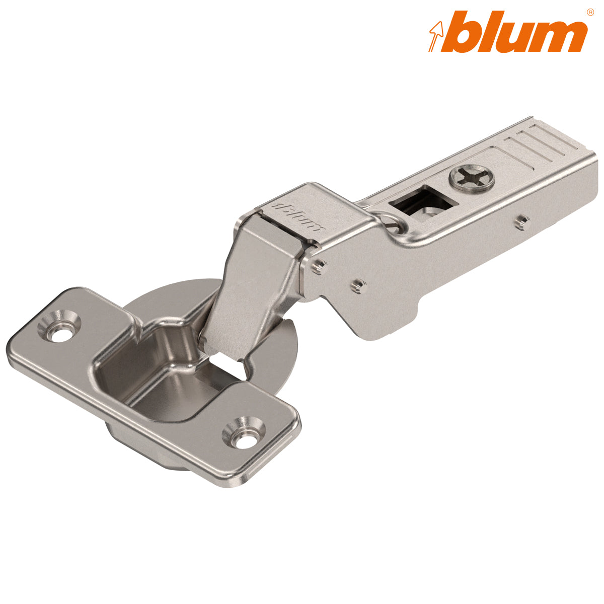BLUM CLIP HINGE 107deg 1/2OVERLAY DUAL SCREW-IN