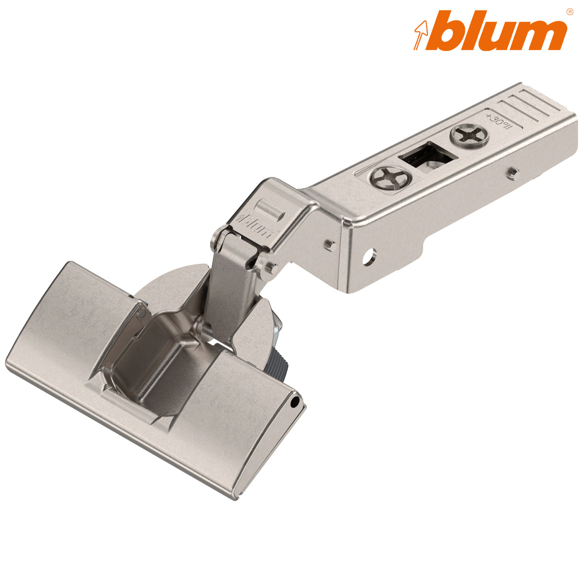 BLUM CLIP ANGLED HINGE +30deg ll OVERLAY INSERTA