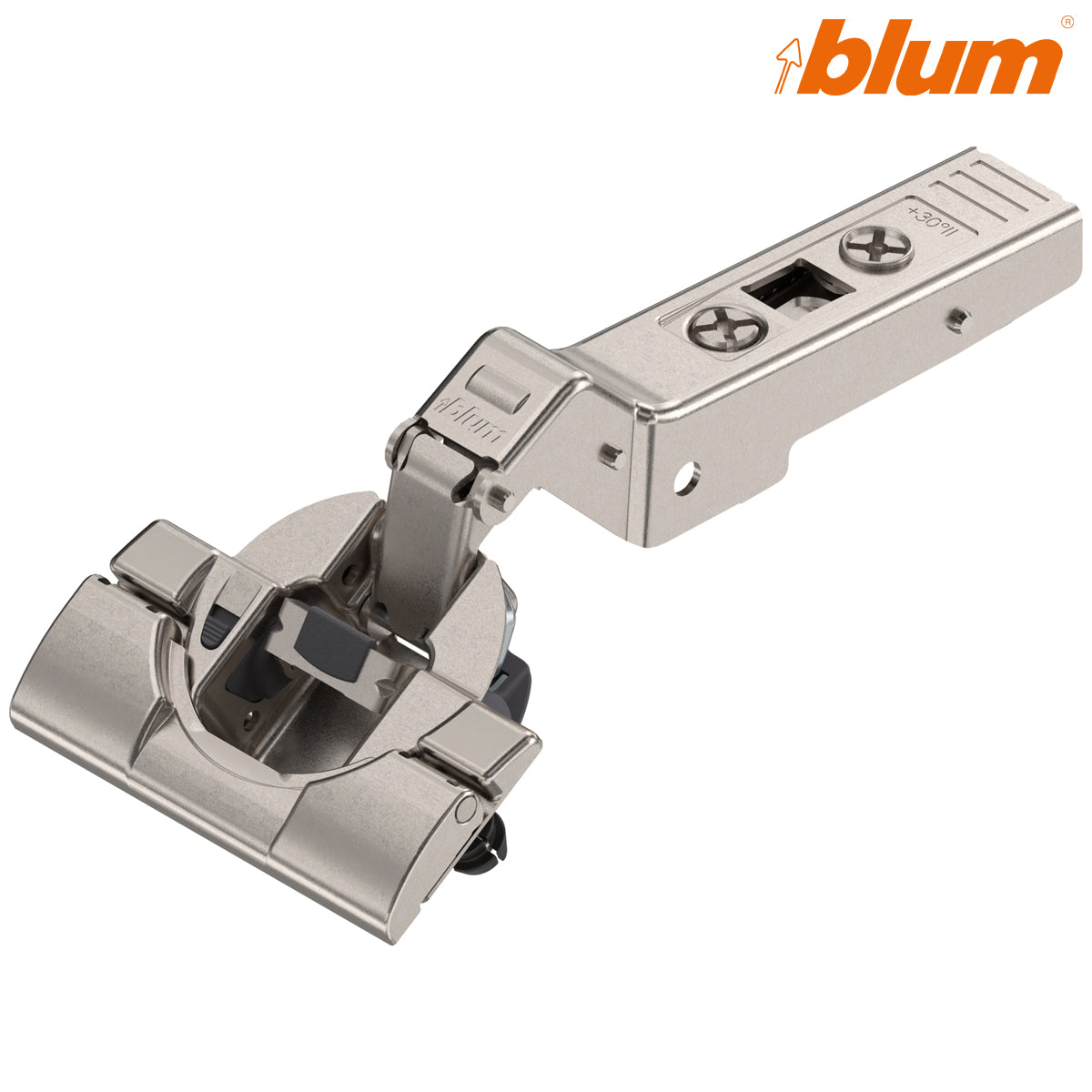 BLUM CLIP BLUMOTION ANGLED HINGE +30deg ll OVERLAY INSERTA by JULIUS BLUM UK LTD