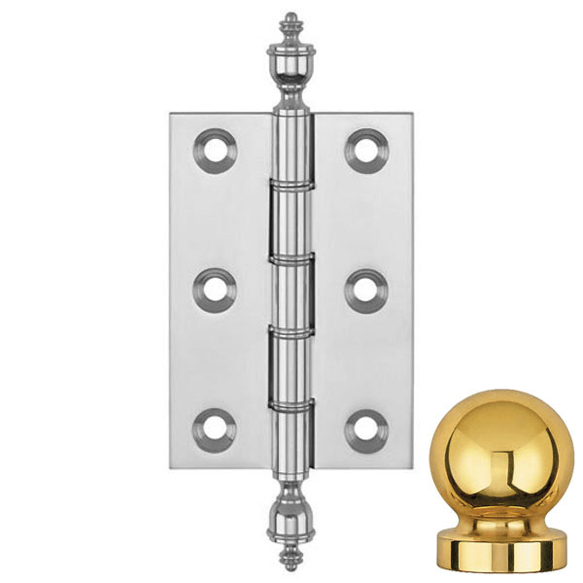 DPBW BUTT HINGE 075x50 BALL/BCP