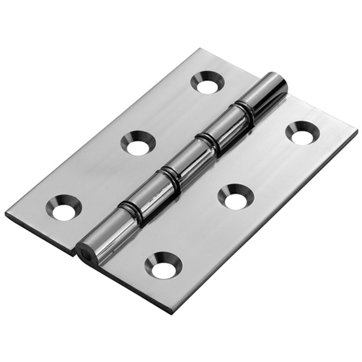 HINGE DOUBLE STST 76x50x2 PCP HDSW1CP by CARLISLE BRASS