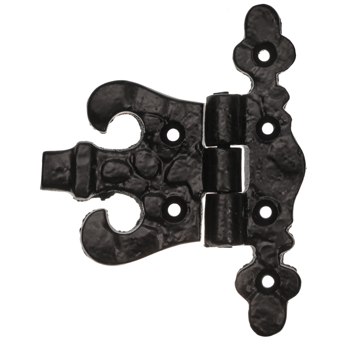 BLACK ANTIQUE CROWN PATTERN CABINET HINGE 84x110 ABK PR