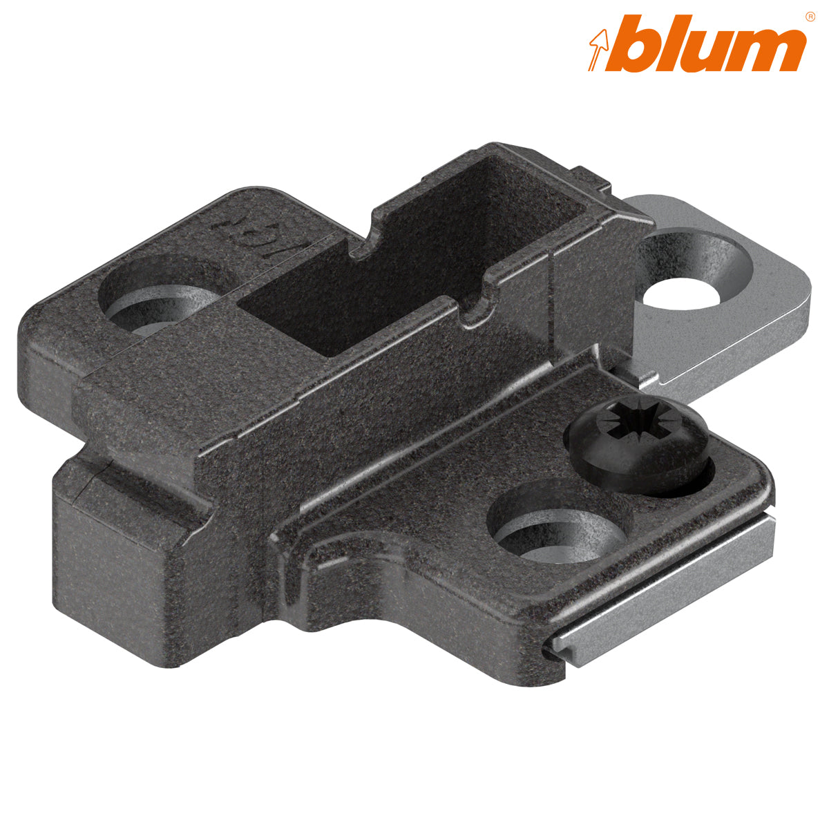 BLUM CLIP MOUNTING PLATE CRUCIFORM 06 SYSTEM SCREW 37/32 ZNC/ONYX