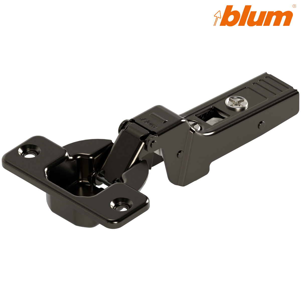 BLUM CLIP PROFILE DOOR HINGE 95deg DUAL UNSPRUNG SCREW-ON ONYX