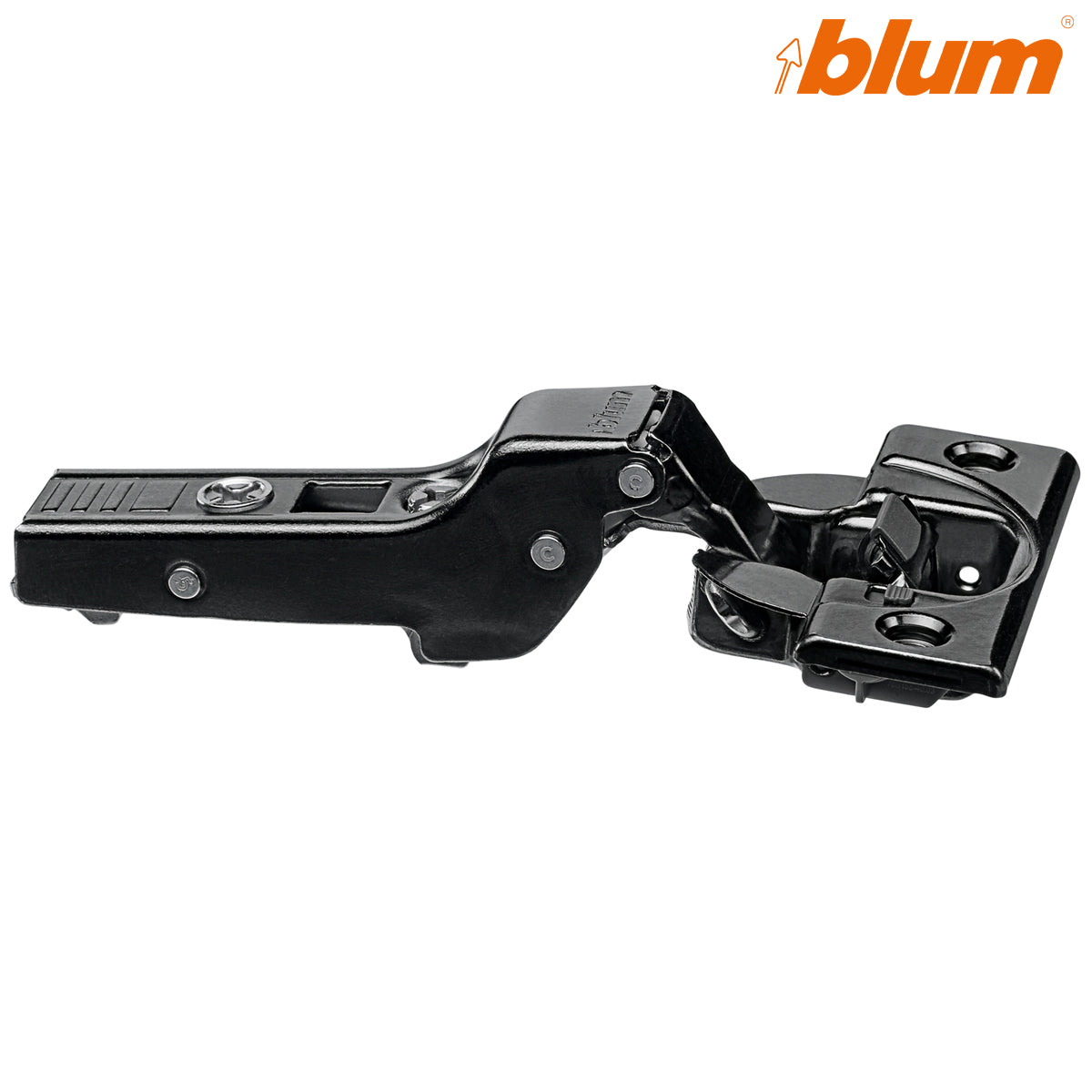 BLUM CLIP BLUMOTION HINGE 107deg SCREW-ON DUAL ONYX